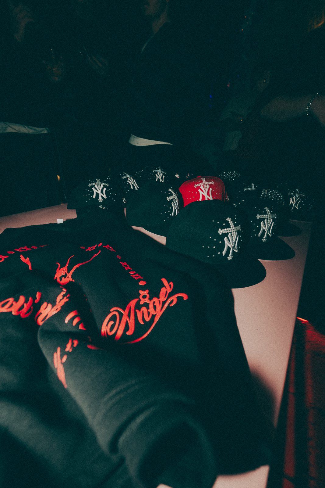 Pearl caps on a table at a party